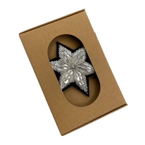 Silver Sequin Star Pin by Sixton London